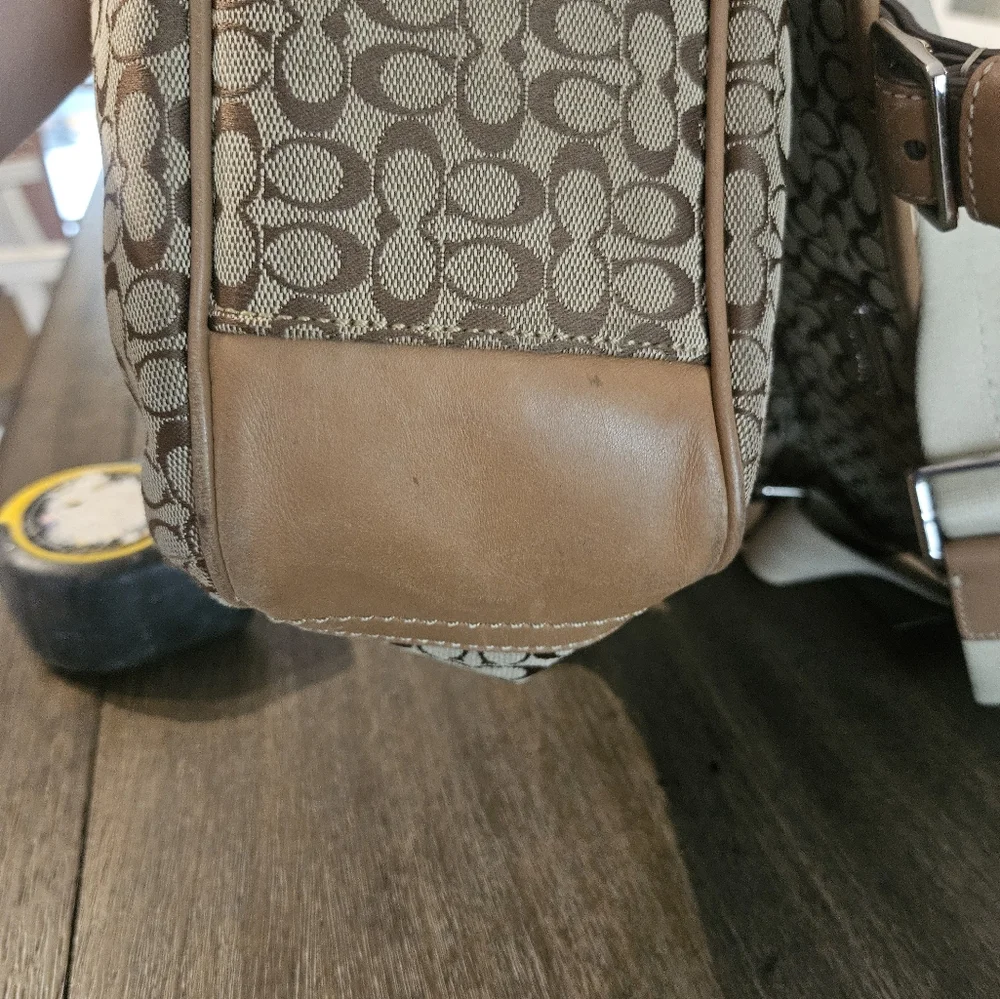 Vtg Coach Sam Sport Calf Leather Saddle Brown Crossbody Messenger Bag - Picture 7 of 8